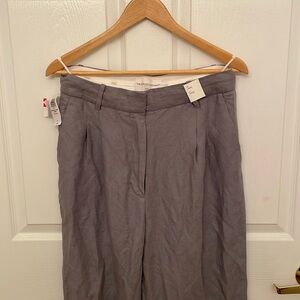 Aritzia (Wilfred) steel grey linen dress pant size 12